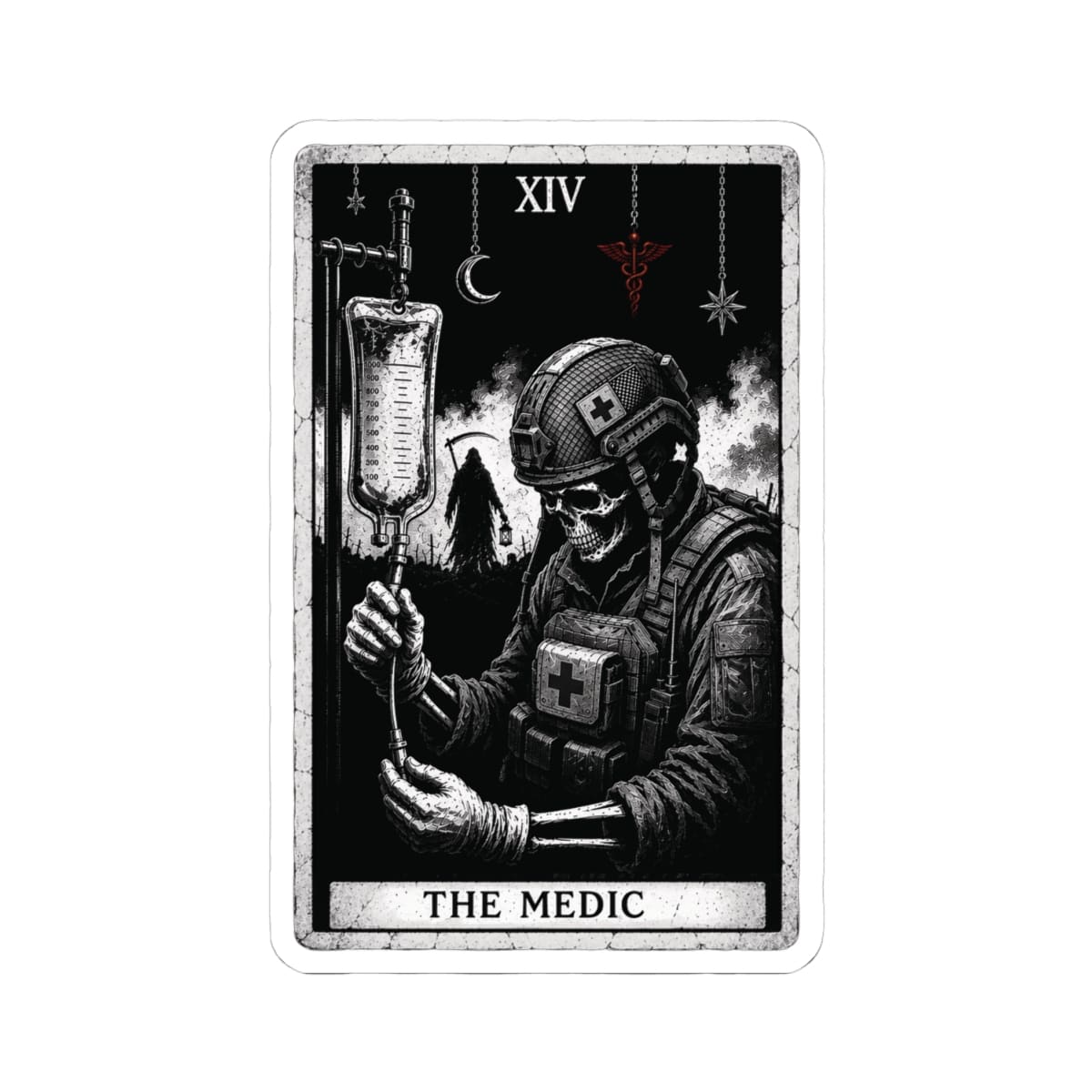 K-Factor Supply Co The Medic Tarot Sticker 4" × 4"