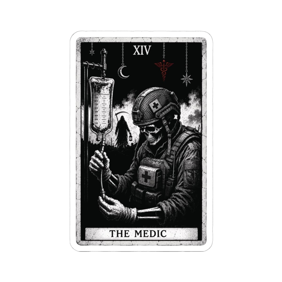 K-Factor Supply Co The Medic Tarot Sticker 6" × 6"