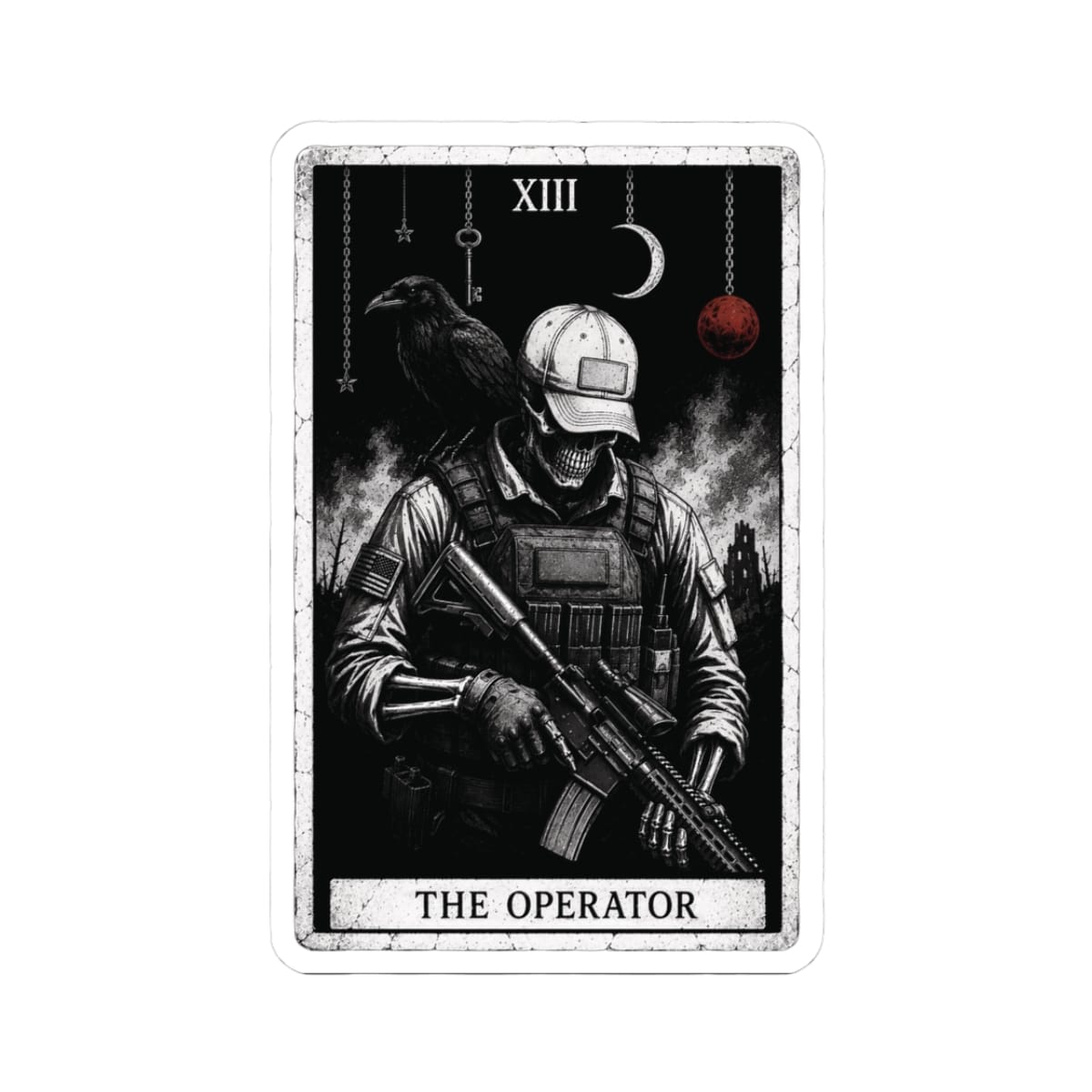 K-Factor Supply Co The Operator Tarot Sticker 3" × 3"