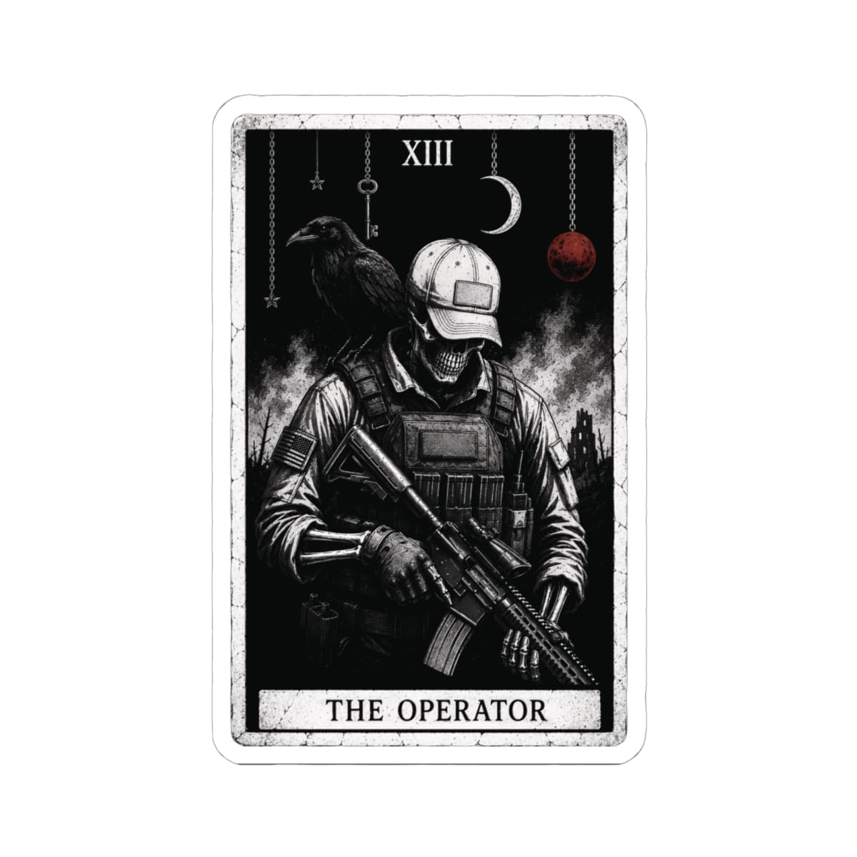 K-Factor Supply Co The Operator Tarot Sticker 6" × 6"