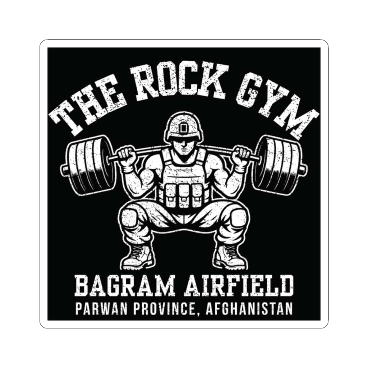 K-Factor Supply Co The Rock Gym Mk 1 Sticker 2" × 2" / White