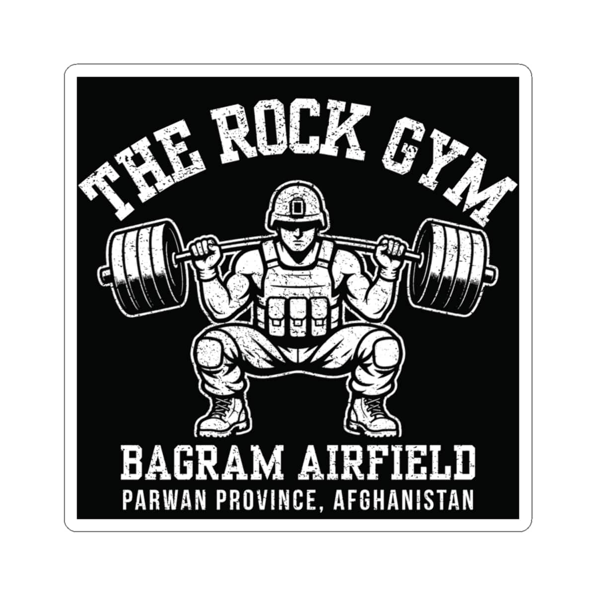 K-Factor Supply Co The Rock Gym Mk 1 Sticker 4" × 4" / White