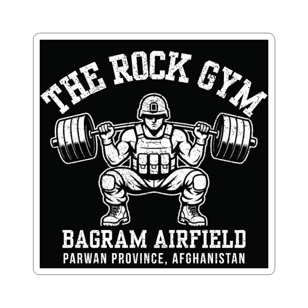 K-Factor Supply Co The Rock Gym Mk 1 Sticker 6" × 6" / White