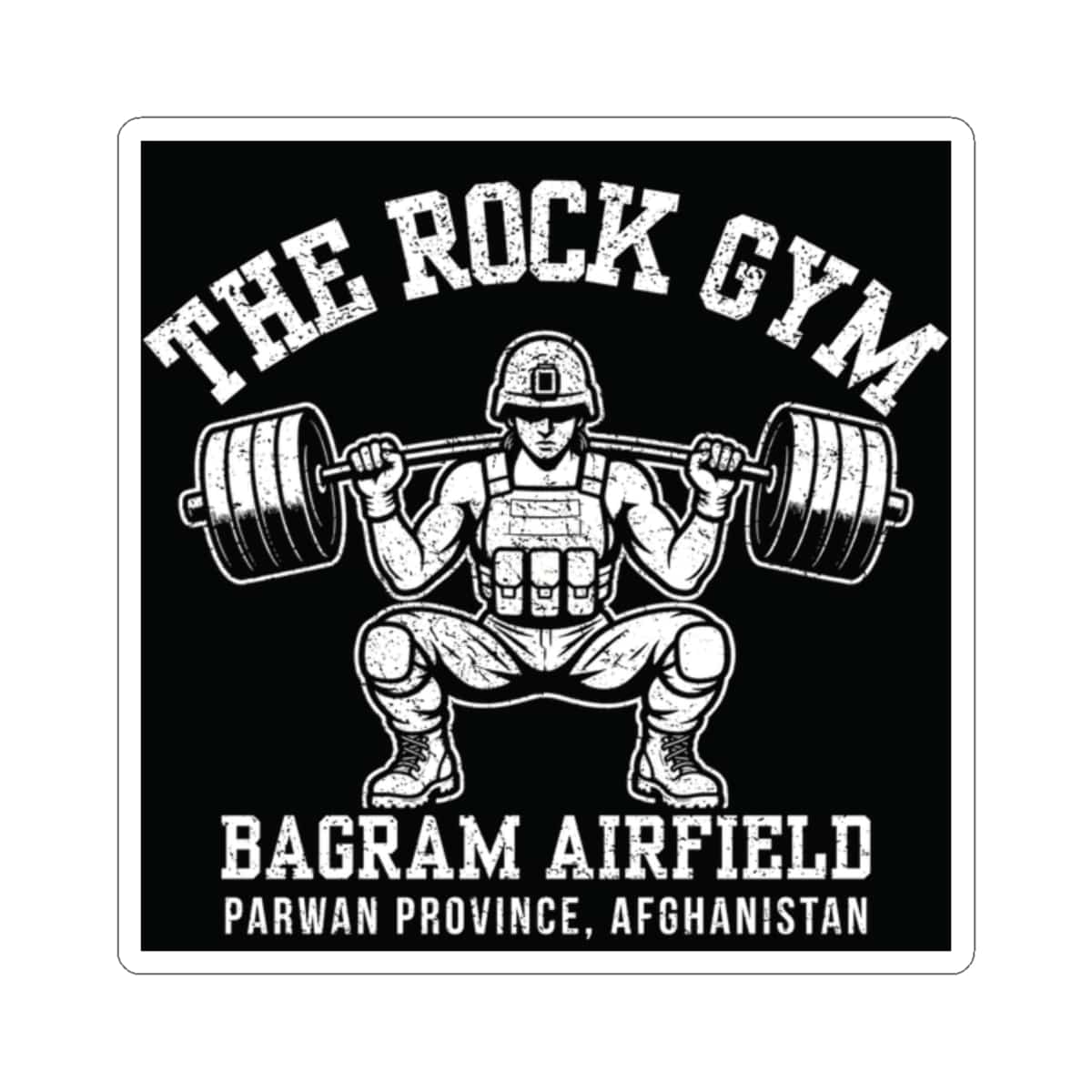 K-Factor Supply Co The Rock Gym Mk 2 Sticker 2" × 2" / White