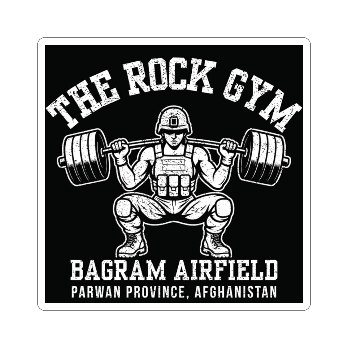 K-Factor Supply Co The Rock Gym Mk 2 Sticker 3" × 3" / White