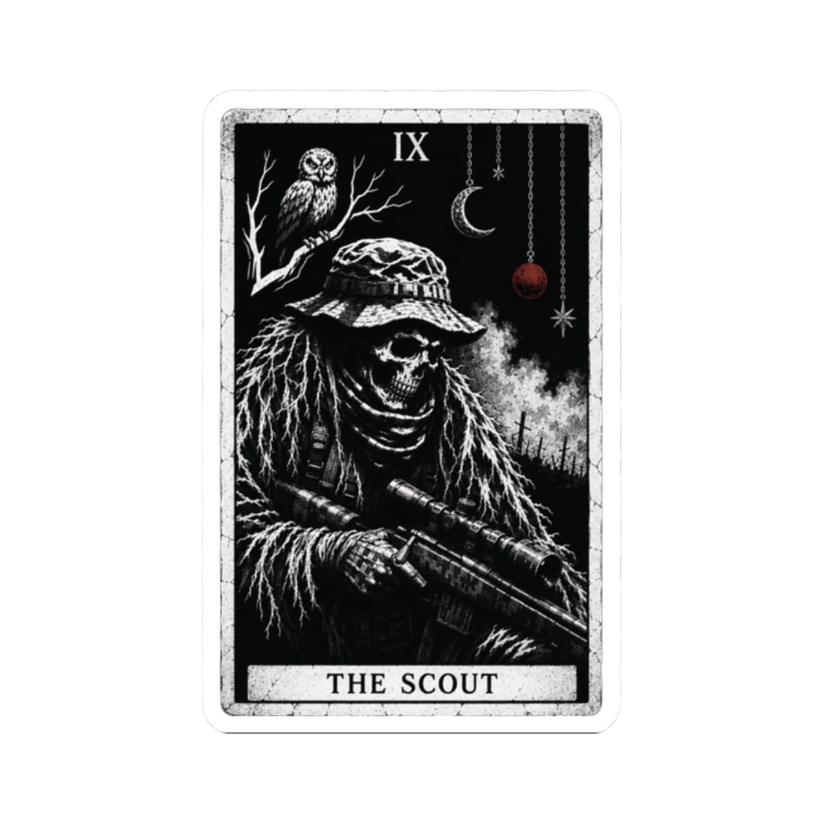 K-Factor Supply Co The Scout Tarot Sticker 2" × 2"