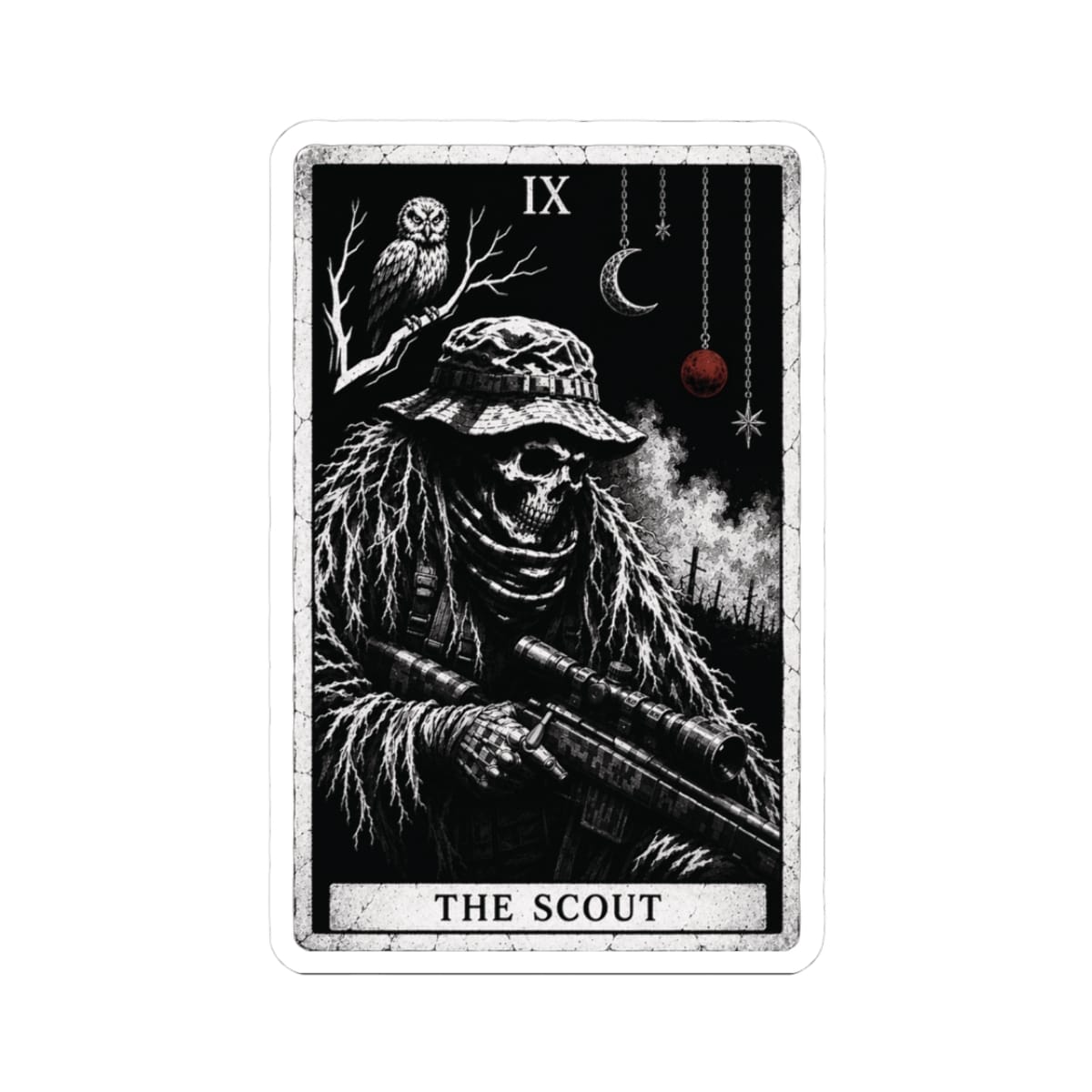 K-Factor Supply Co The Scout Tarot Sticker 3" × 3"