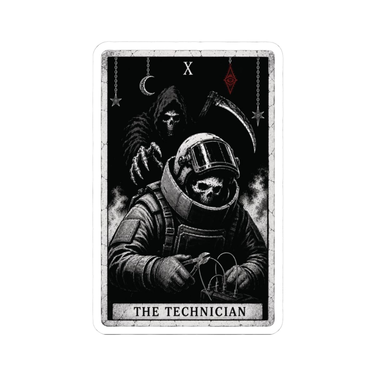 K-Factor Supply Co The Technician Tarot Sticker 3" × 3"