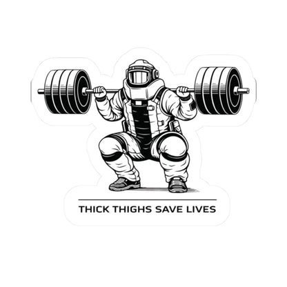 K-Factor Supply Co Thick Thighs (Technician) Sticker 2" × 2"