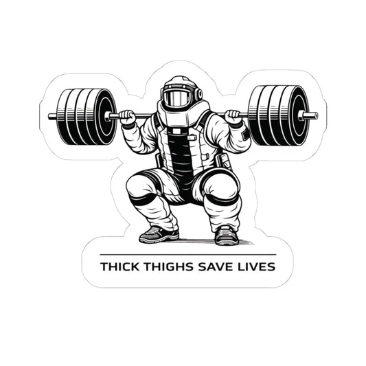 K-Factor Supply Co Thick Thighs (Technician) Sticker 6" × 6"