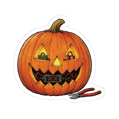 K-Factor Supply Co Trick-or-Treat Jack-o Sticker 6" × 6"