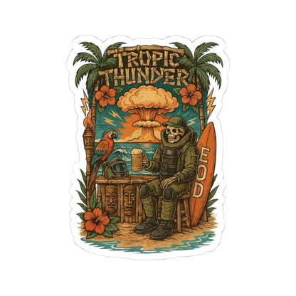 K-Factor Supply Co Tropic Thunder Sticker 4" × 4"