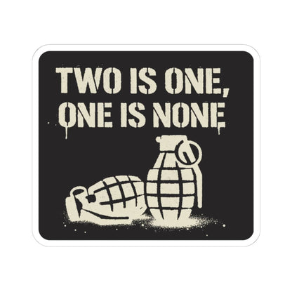 K-Factor Supply Co Two is One (Grenade) Sticker 4" × 4" / White