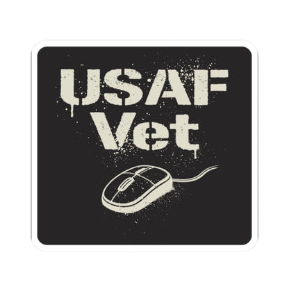 K-Factor Supply Co USAF Vet Sticker 2" × 2" / White