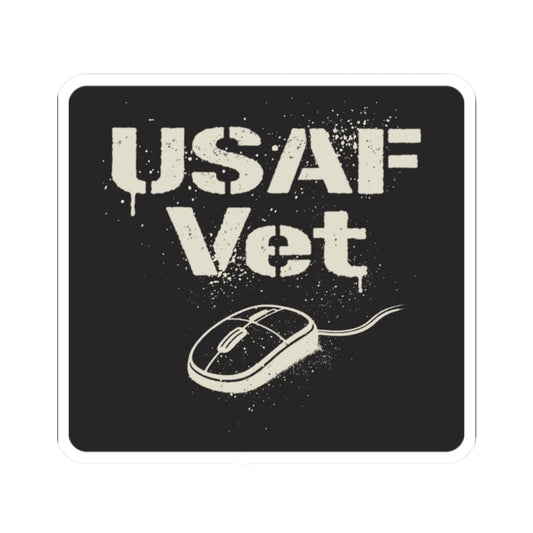 K-Factor Supply Co USAF Vet Sticker 2" × 2" / White