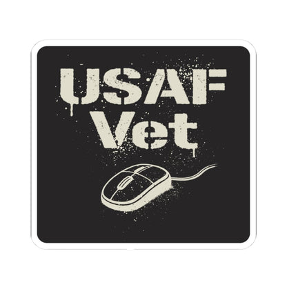 K-Factor Supply Co USAF Vet Sticker 3" × 3" / White
