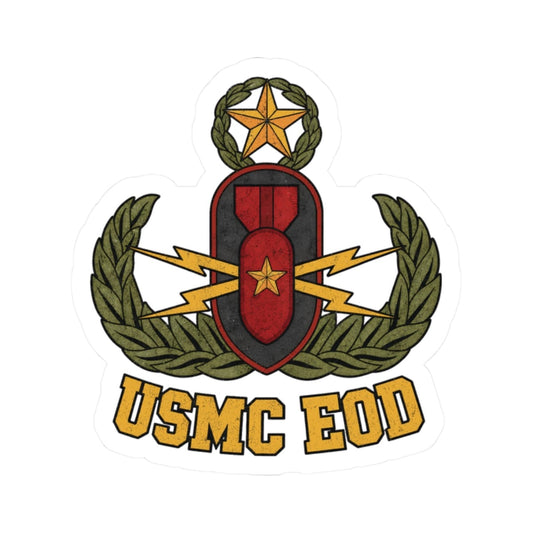 K-Factor Supply Co USMC EOD Crab Sticker 2" × 2"
