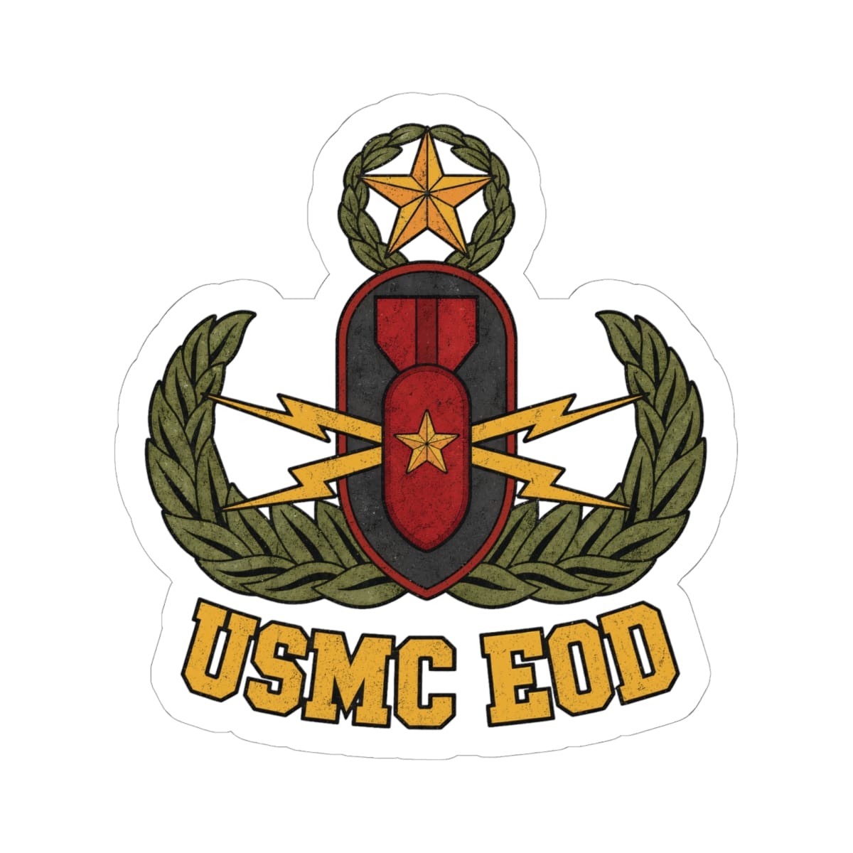 K-Factor Supply Co USMC EOD Crab Sticker 6" × 6"