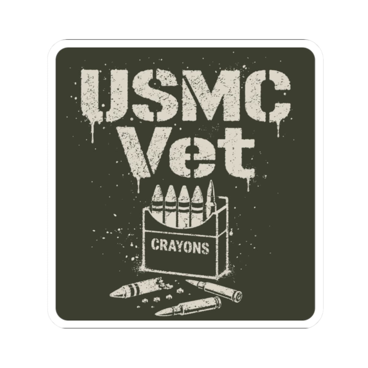 K-Factor Supply Co USMC Vet Mk 1 Mod 1 Sticker 2" × 2"