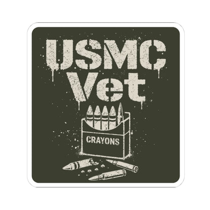 K-Factor Supply Co USMC Vet Mk 1 Mod 1 Sticker 4" × 4"