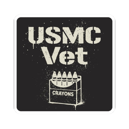 K-Factor Supply Co USMC Vet Sticker 2" × 2" / White
