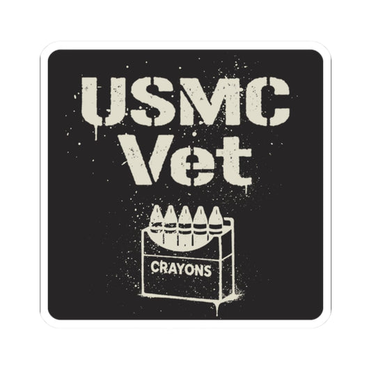 K-Factor Supply Co USMC Vet Sticker 2" × 2" / White