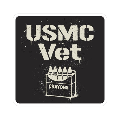 K-Factor Supply Co USMC Vet Sticker 3" × 3" / White