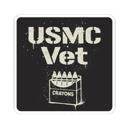 K-Factor Supply Co USMC Vet Sticker 6" × 6" / White