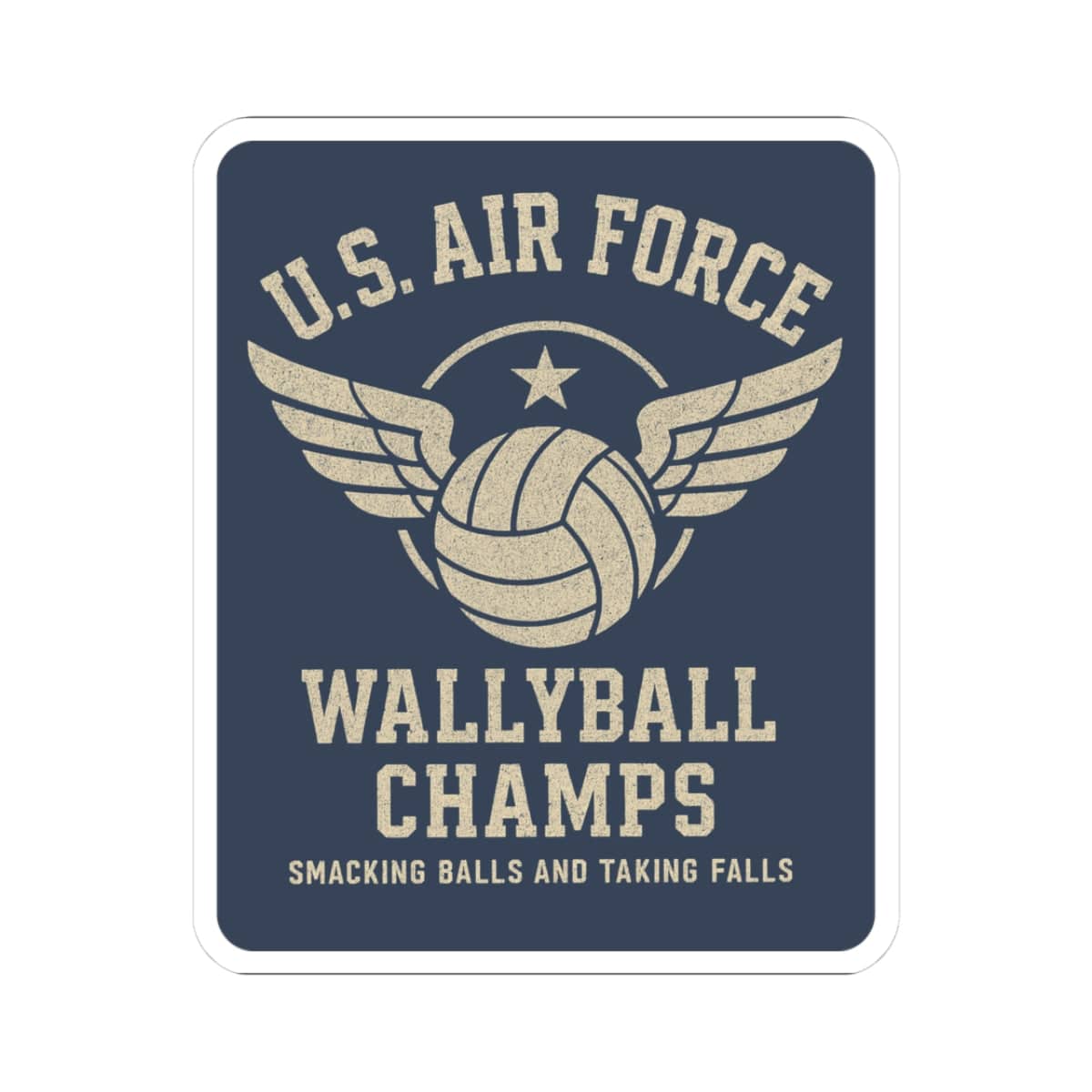 K-Factor Supply Co Wallyball Champs Sticker 3" × 3" / White