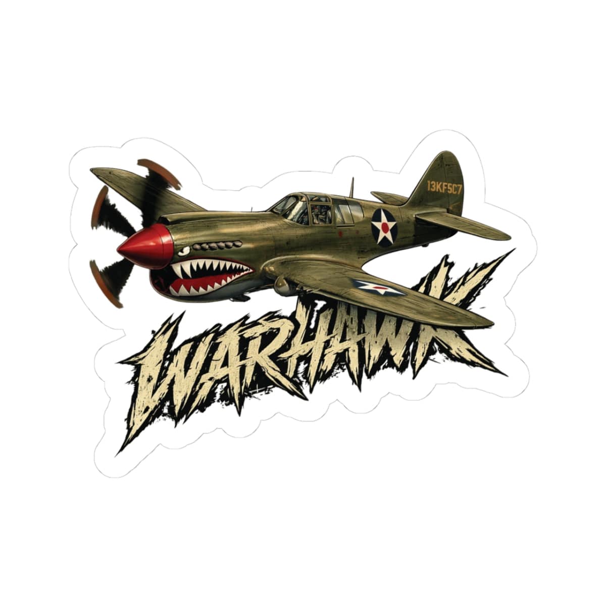 K-Factor Supply Co Warhawk Sticker 3" × 3"
