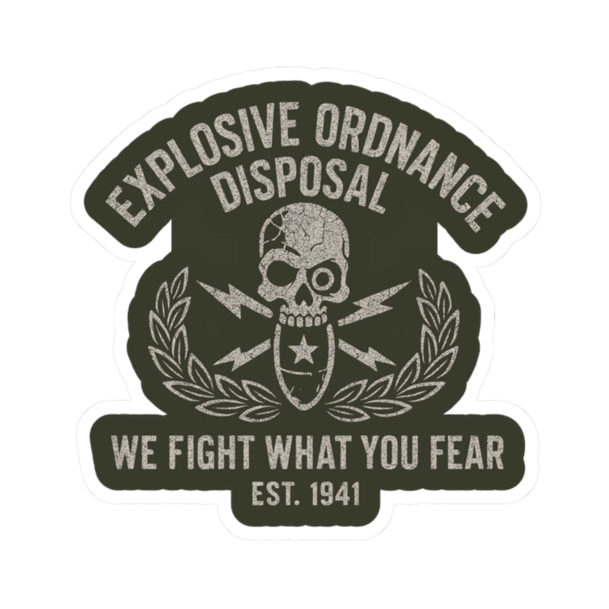K-Factor Supply Co We Fight What You Fear Sticker 2" × 2"