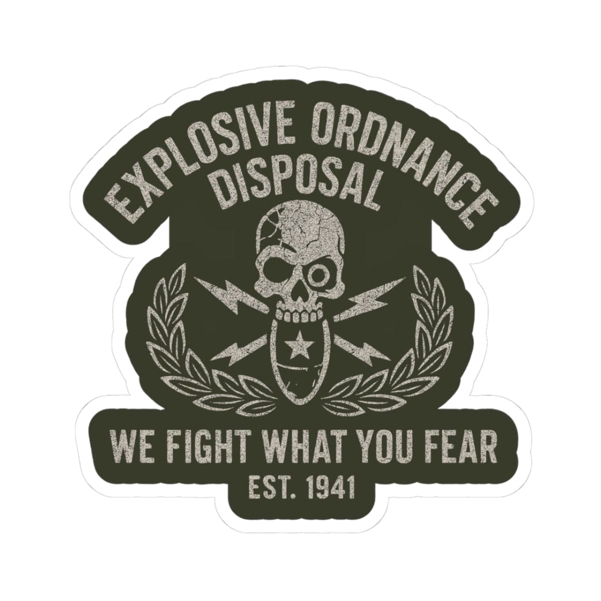 K-Factor Supply Co We Fight What You Fear Sticker 3" × 3"