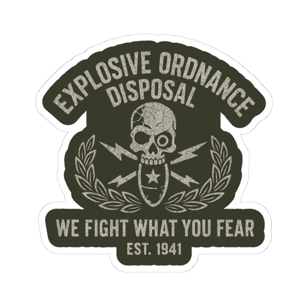 K-Factor Supply Co We Fight What You Fear Sticker 4" × 4"