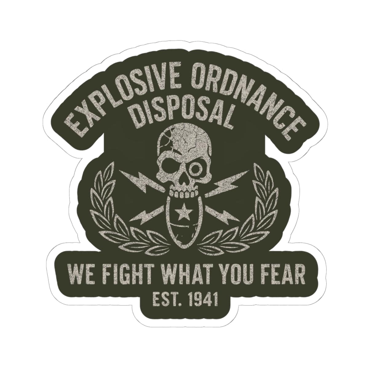 K-Factor Supply Co We Fight What You Fear Sticker 6" × 6"