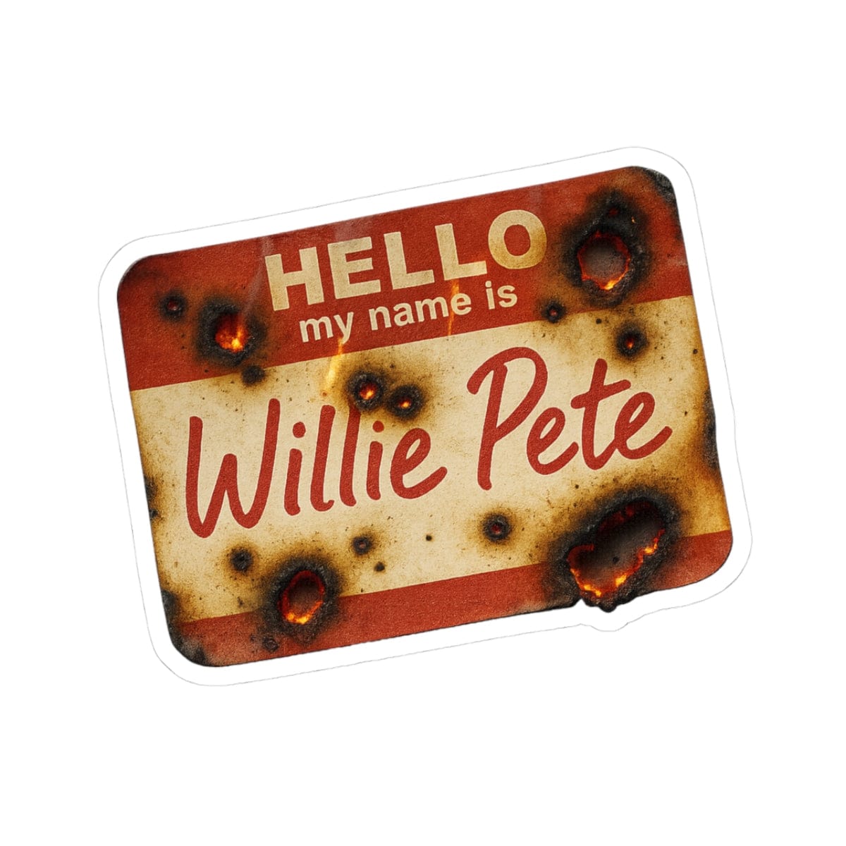 K-Factor Supply Co Willie Pete Intro Sticker 3" × 3"