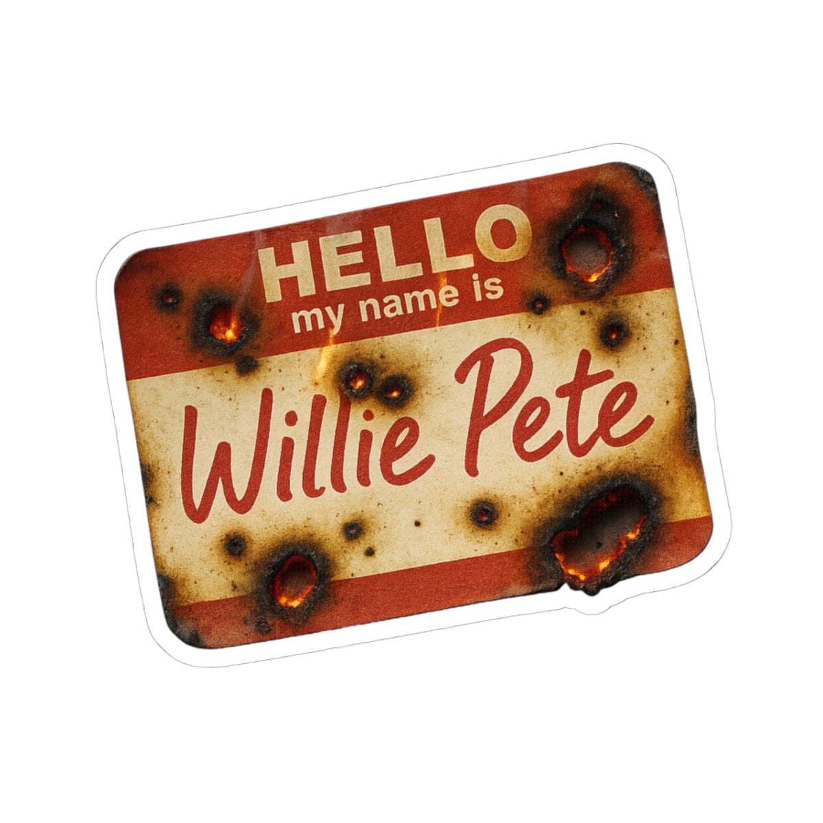 K-Factor Supply Co Willie Pete Intro Sticker 4" × 4"