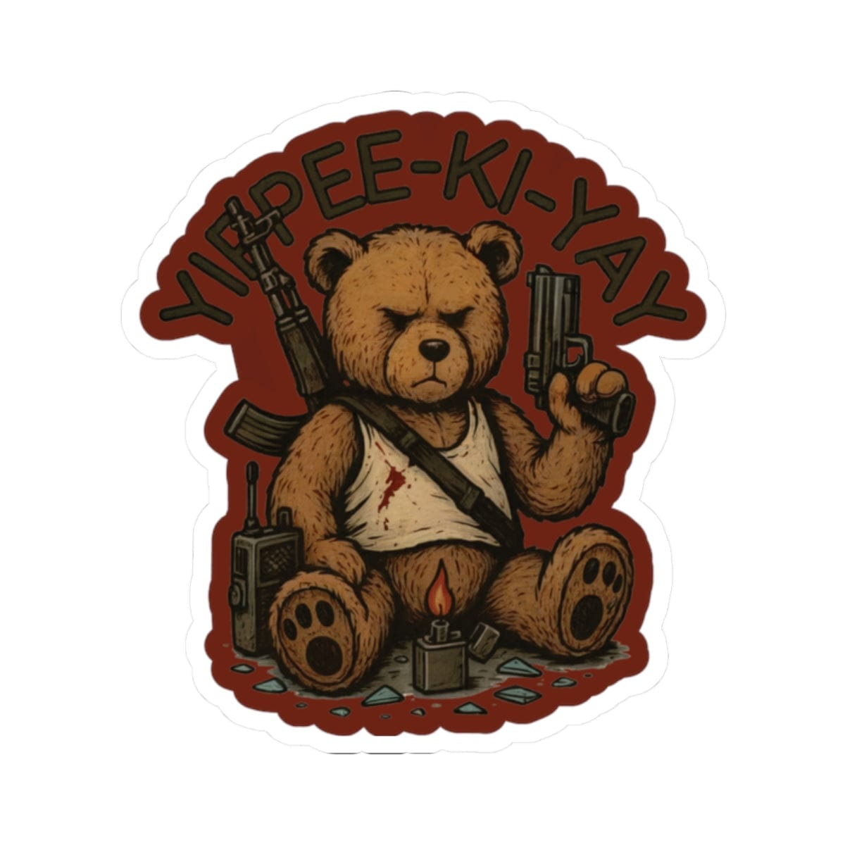 K-Factor Supply Co Yippee-Ki-Yay Sticker 2" × 2"