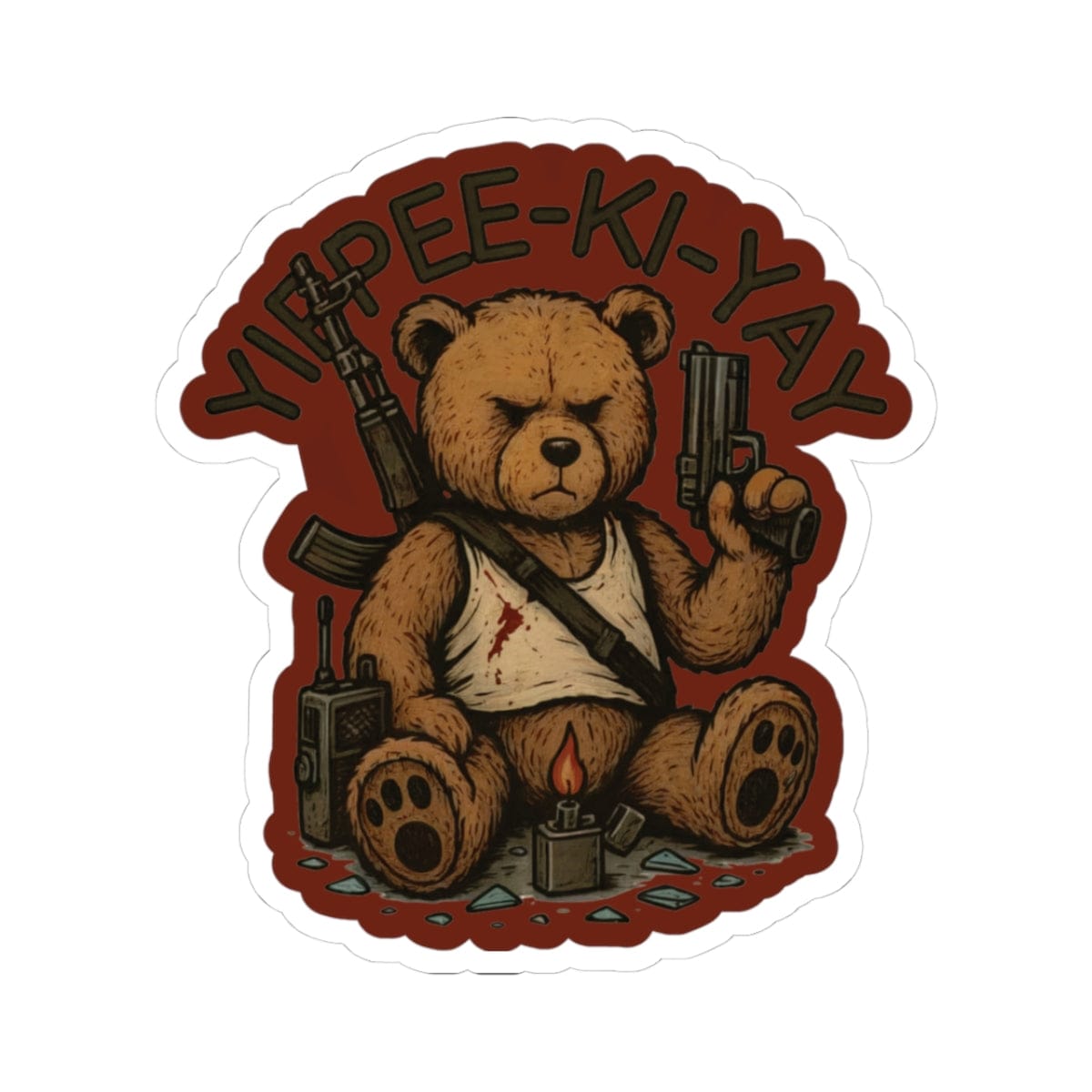 K-Factor Supply Co Yippee-Ki-Yay Sticker 3" × 3"