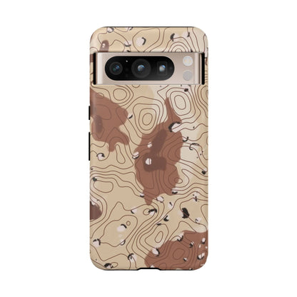 K-Factor Supply Co Chocolate Chip Topo Tough Android Case Google Pixel 8 Pro / Matte
