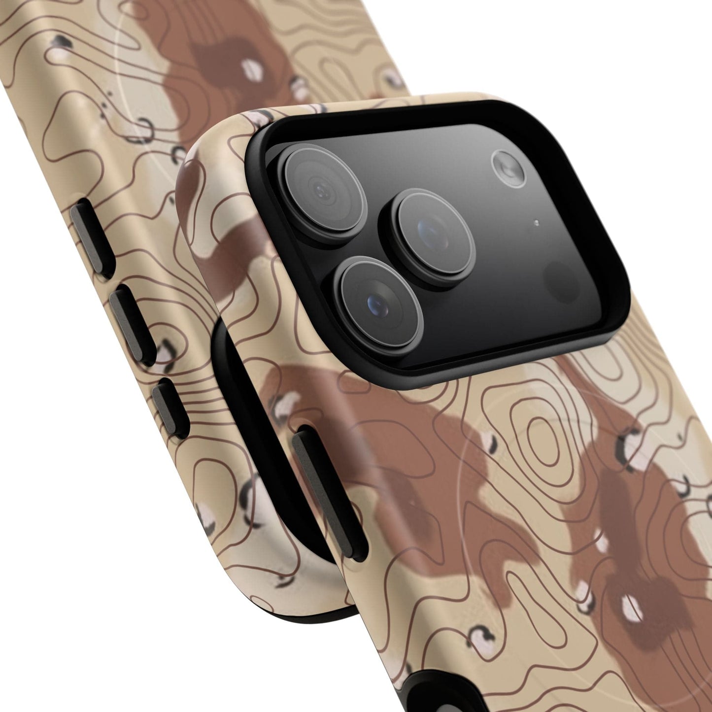 K-Factor Supply Co Chocolate Chip Topo Tough Magnetic iPhone Case