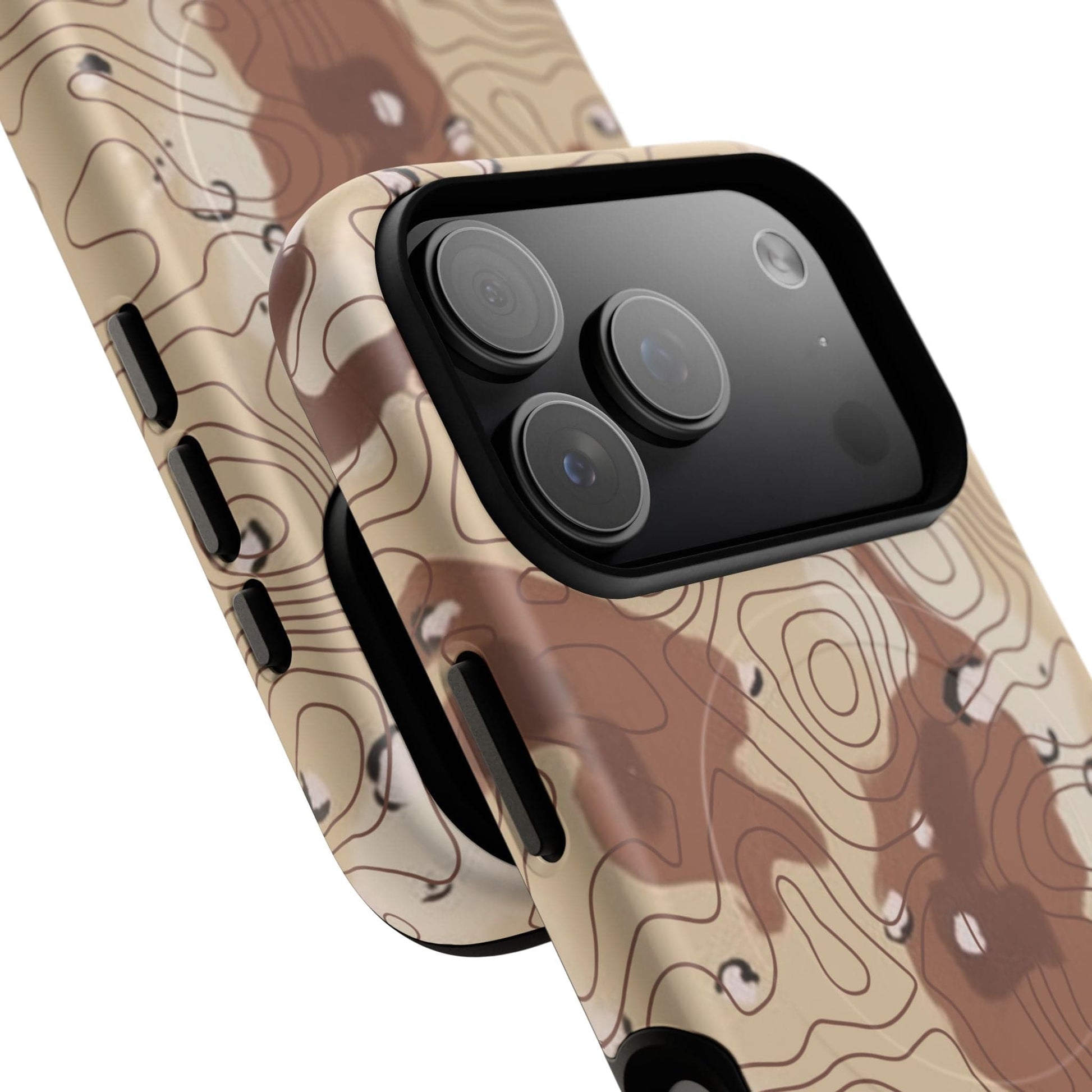 K-Factor Supply Co Chocolate Chip Topo Tough Magnetic iPhone Case