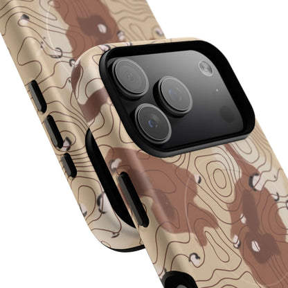 K-Factor Supply Co Chocolate Chip Topo Tough Magnetic iPhone Case