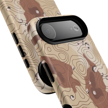 K-Factor Supply Co Chocolate Chip Topo Tough Magnetic iPhone Case