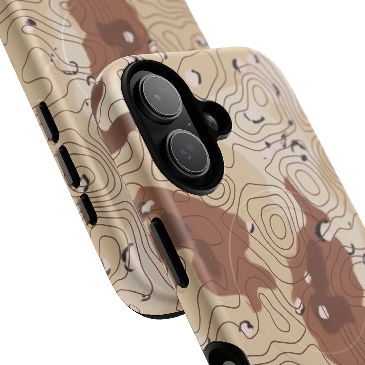 K-Factor Supply Co Chocolate Chip Topo Tough Magnetic iPhone Case