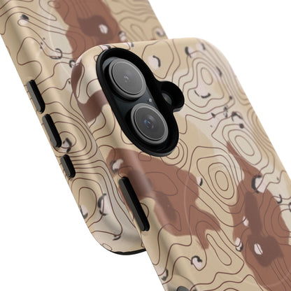 K-Factor Supply Co Chocolate Chip Topo Tough Magnetic iPhone Case