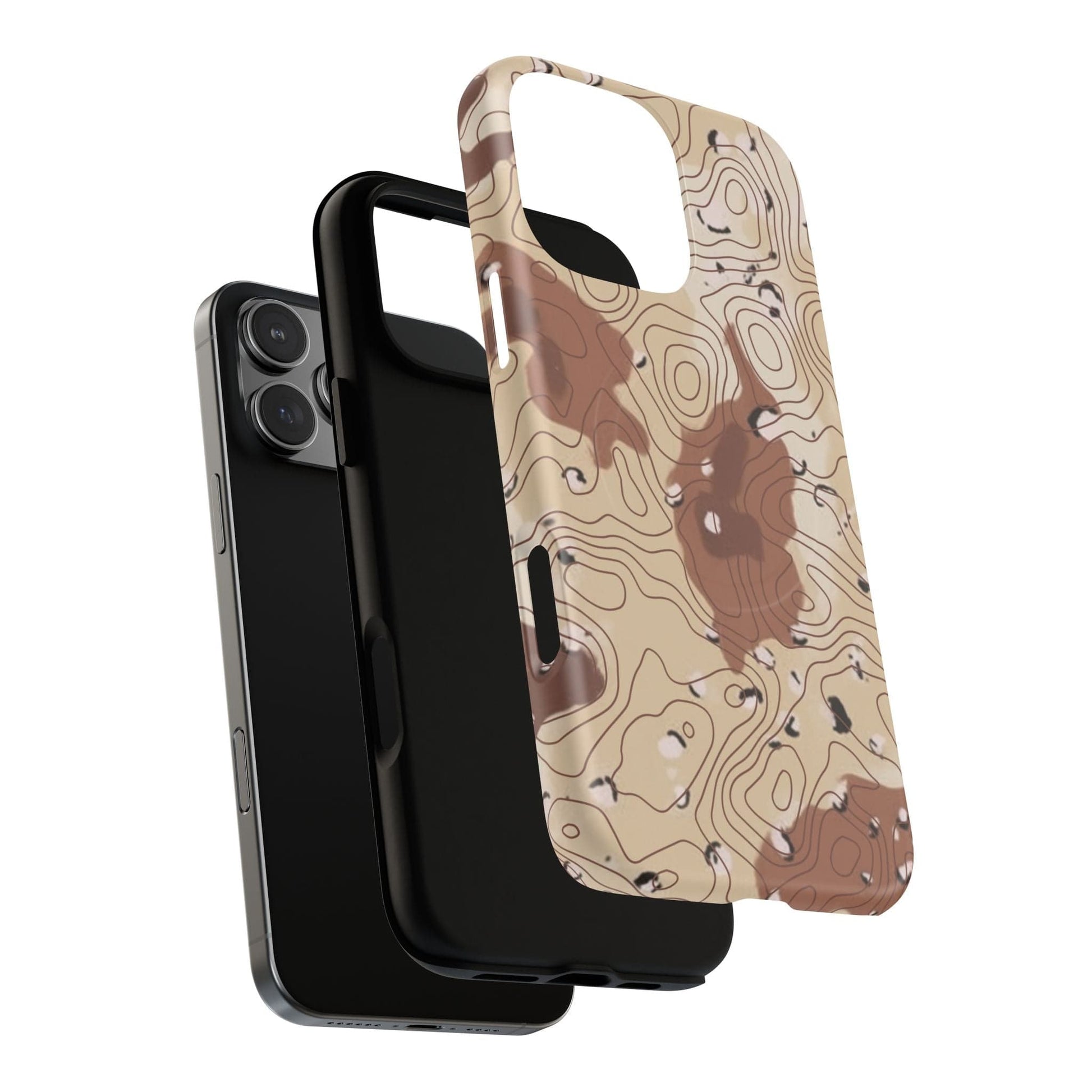 K-Factor Supply Co Chocolate Chip Topo Tough Magnetic iPhone Case