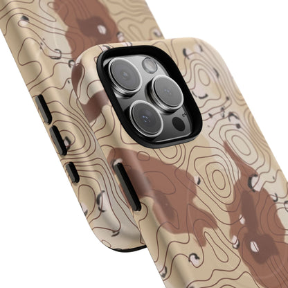 K-Factor Supply Co Chocolate Chip Topo Tough Magnetic iPhone Case