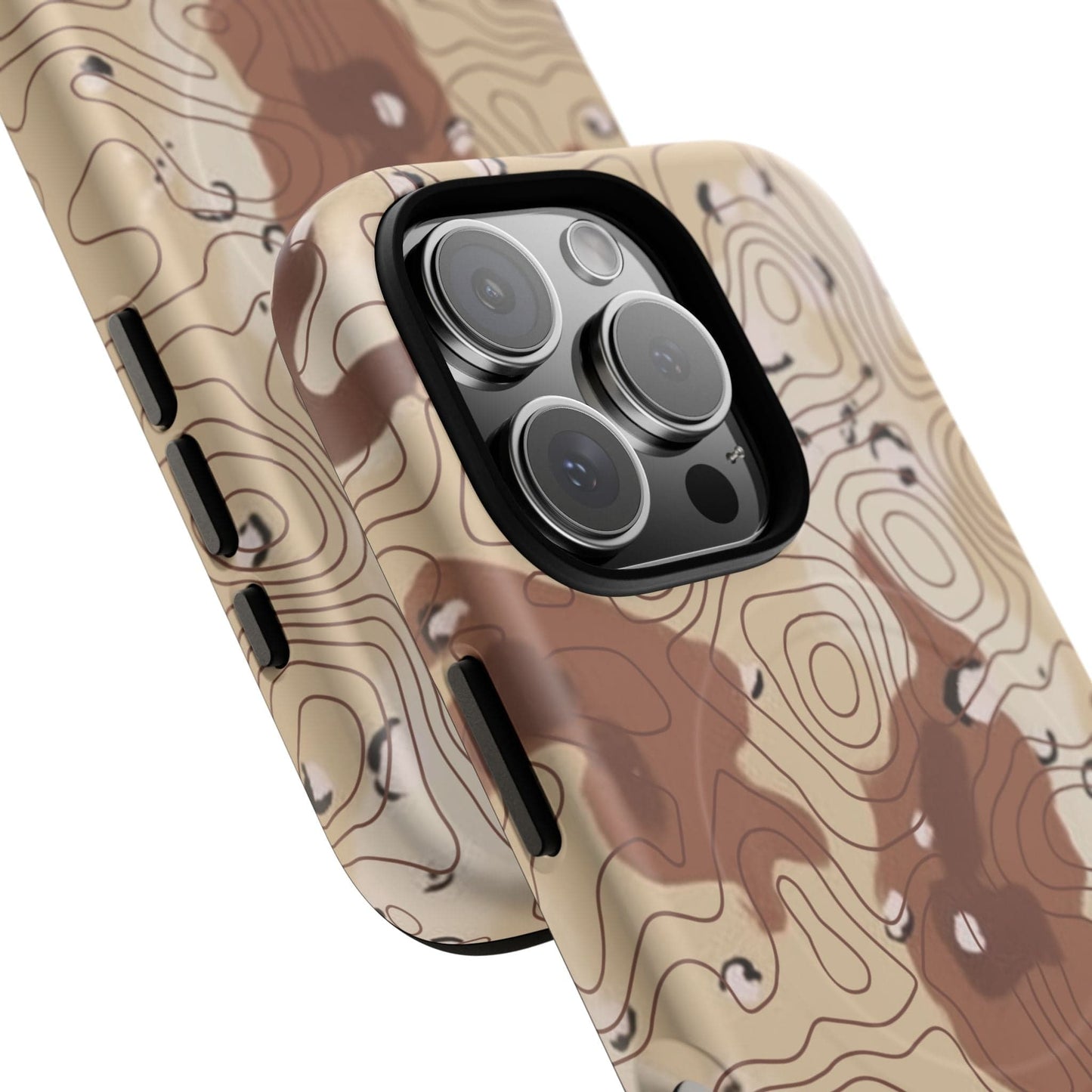 K-Factor Supply Co Chocolate Chip Topo Tough Magnetic iPhone Case