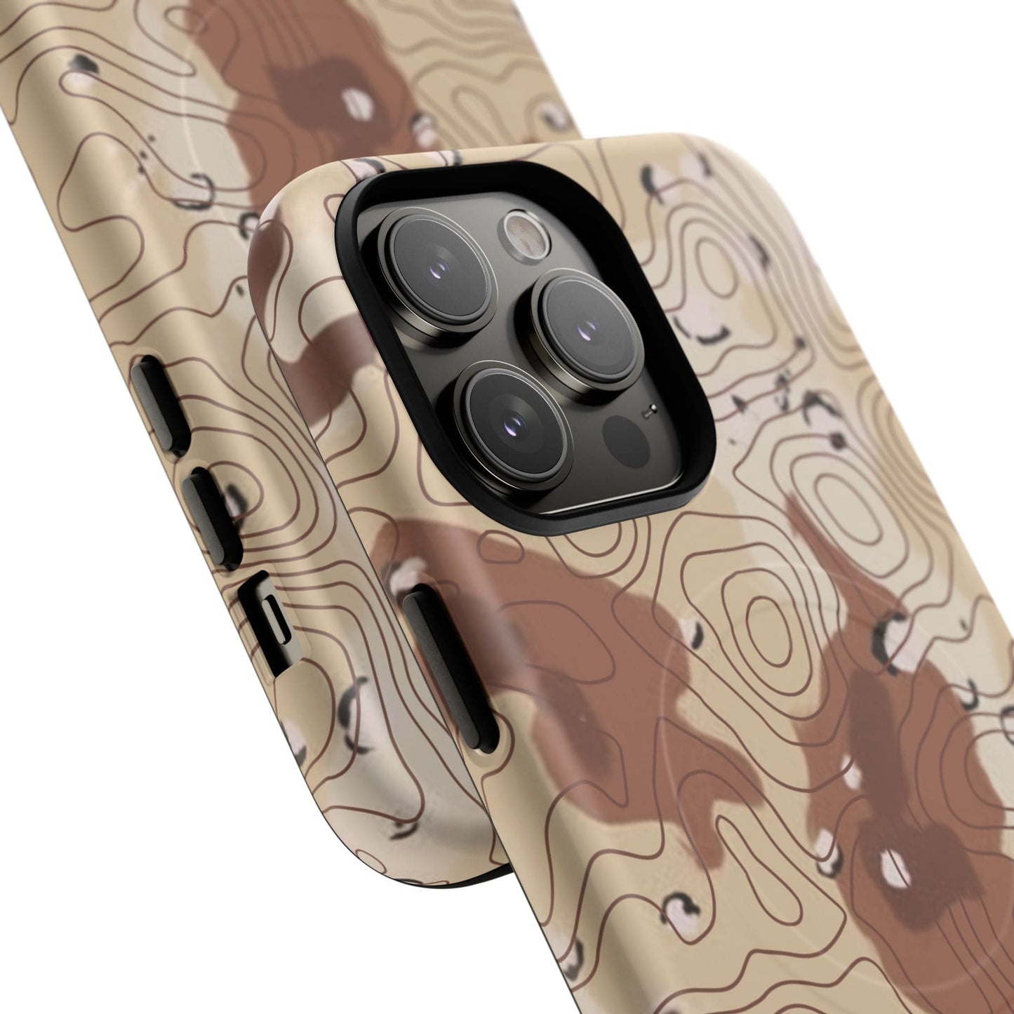 K-Factor Supply Co Chocolate Chip Topo Tough Magnetic iPhone Case