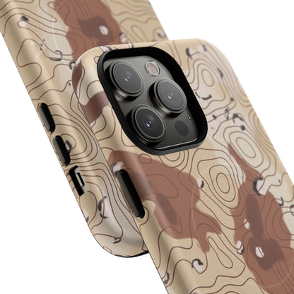 K-Factor Supply Co Chocolate Chip Topo Tough Magnetic iPhone Case